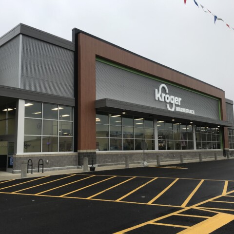 Wall paneling installed by TFC on a Kroger in Ohio.
