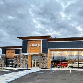 Jeep Car Dealership with TFC mcm wall paneling.