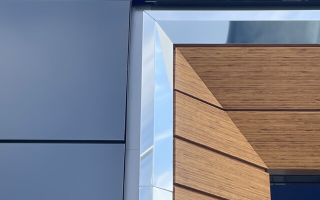 Close up picture of mcm paneling installed by TFC.